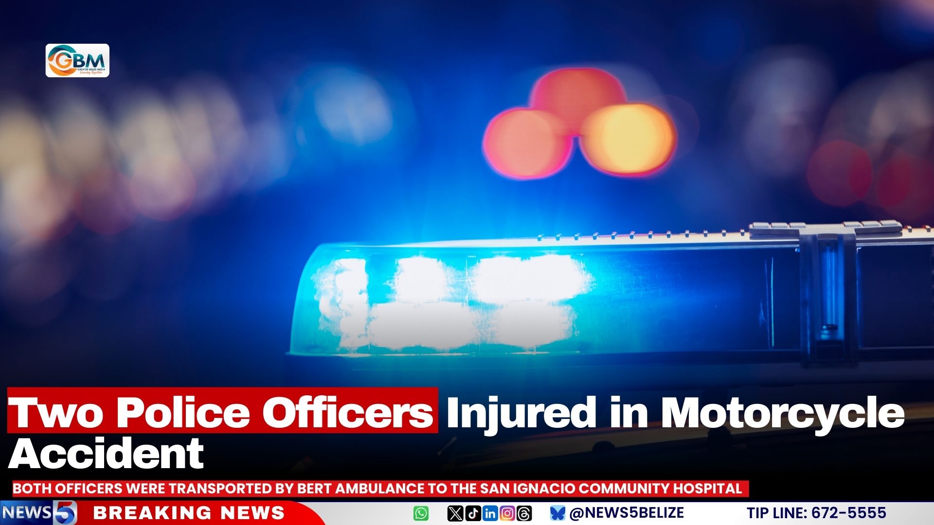 Two Police Officers Injured in Motorcycle Accident