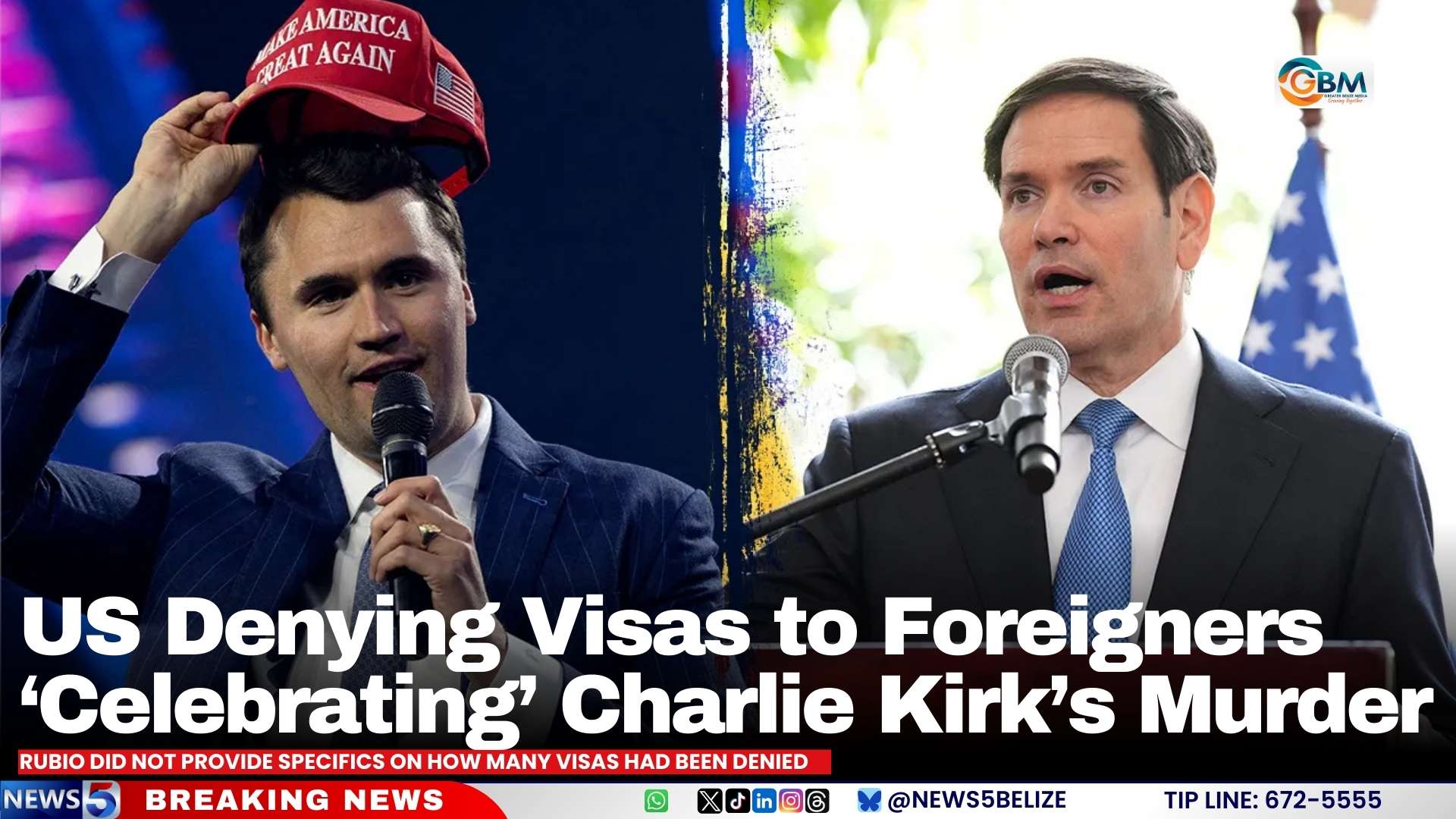 US Denying Visas to Foreigners ‘Celebrating’ Charlie Kirk’s Murder