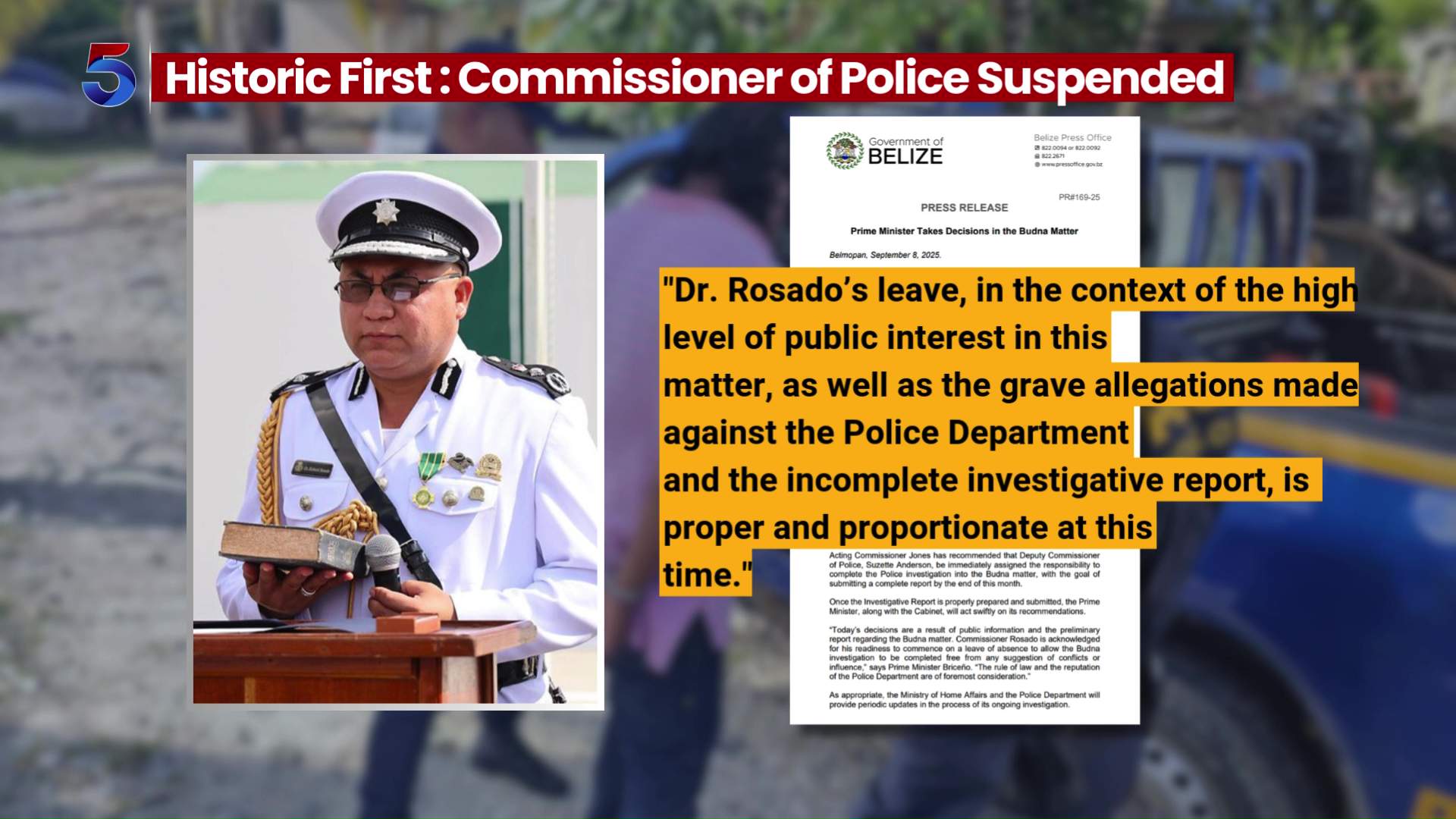Rosado Benched: PM Orders 45-Day Leave Over Investigation Concerns  