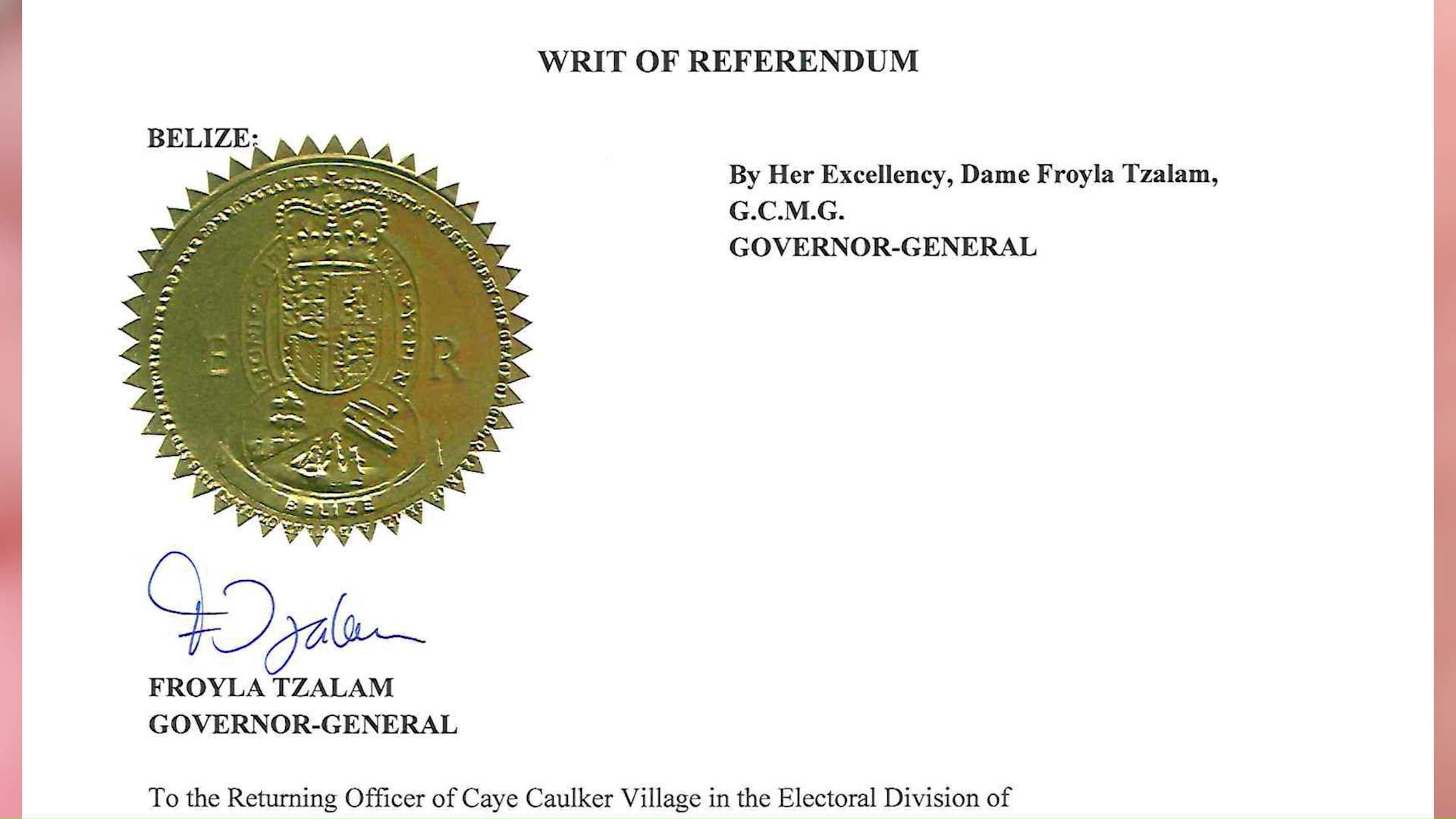 Andre Perez Shows Support for Caye Caulker Referendum