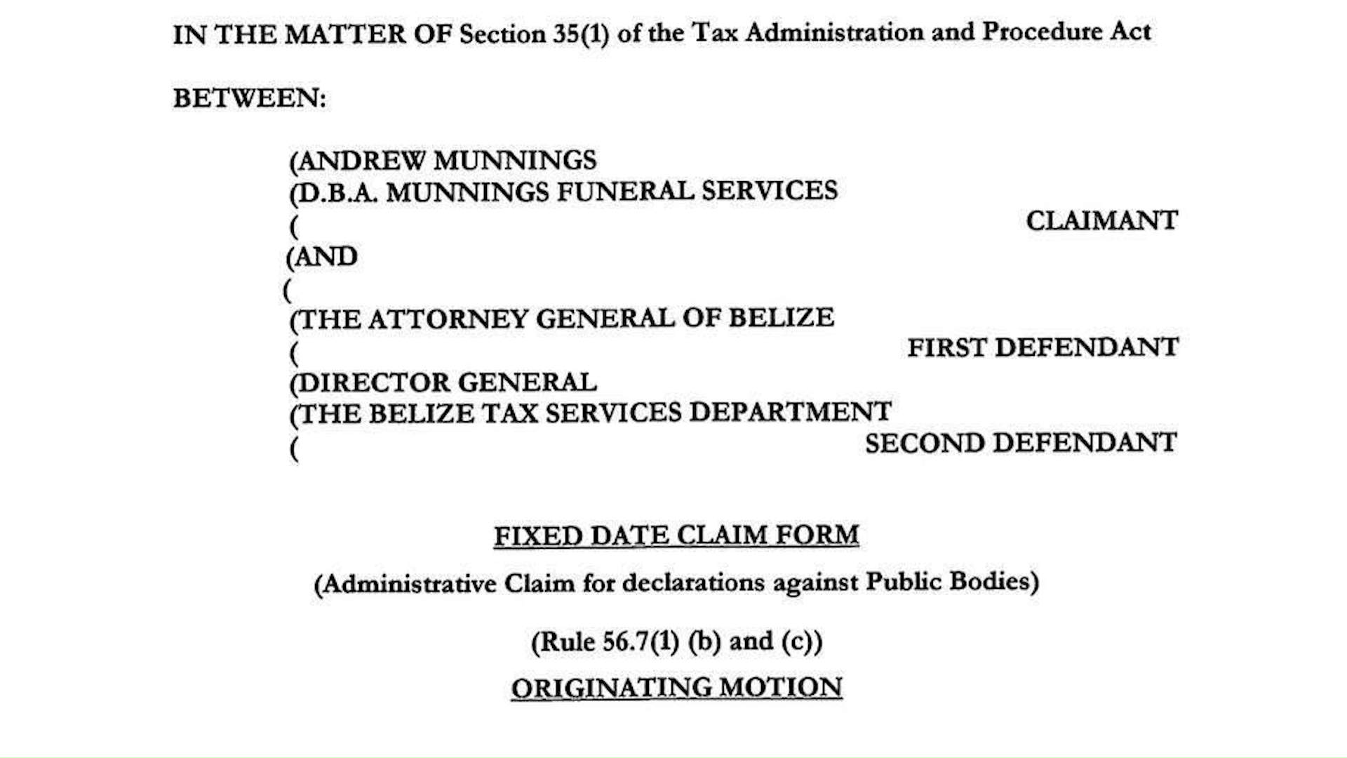 Munnings Sues Tax Department Over $183K Claim