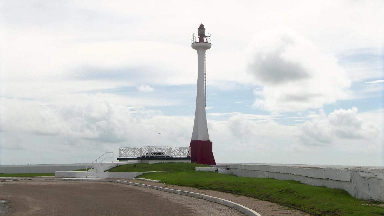 Historic Belize City Lighthouse Tilting