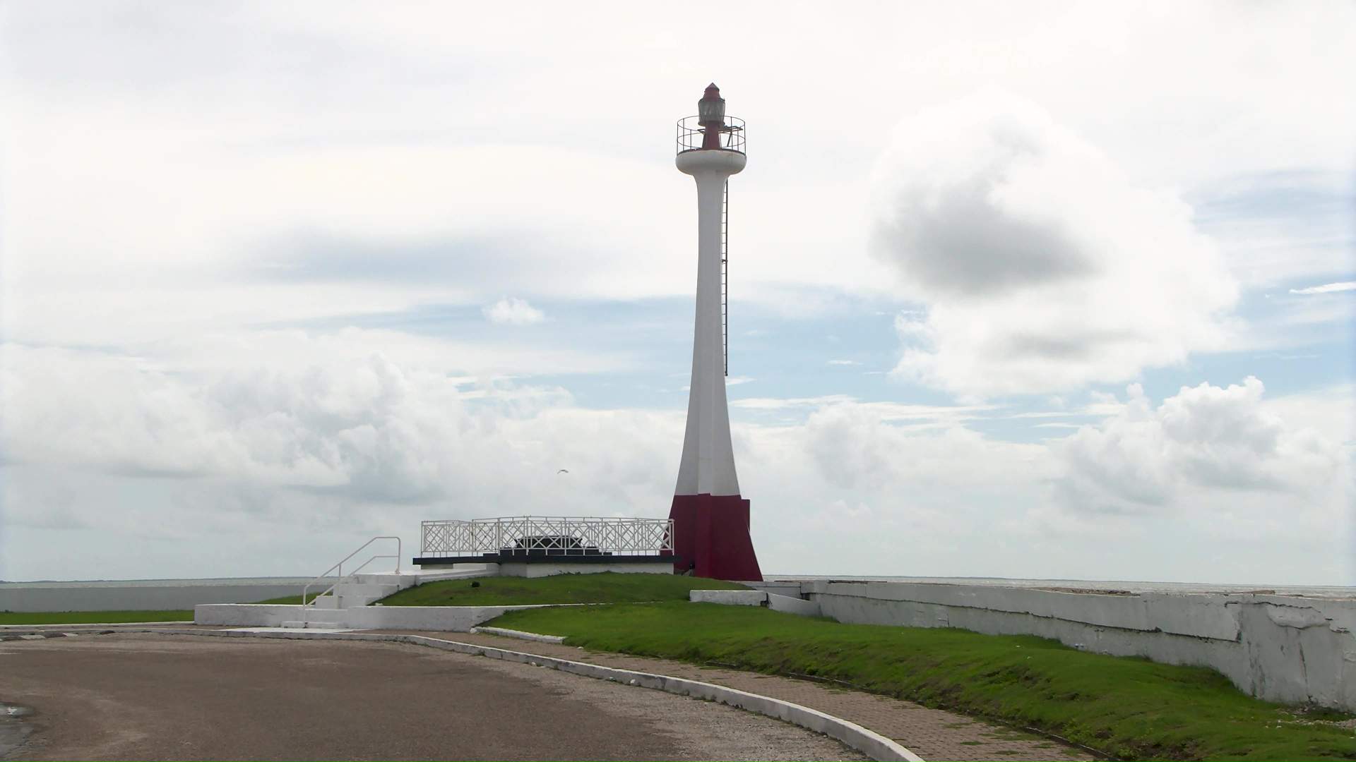 Historic Belize City Lighthouse Tilting