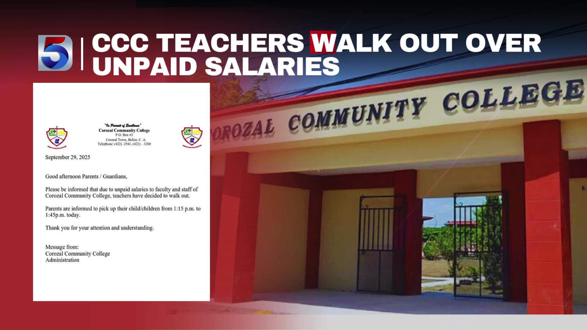CCC Teachers Walk Out Over Unpaid Salaries