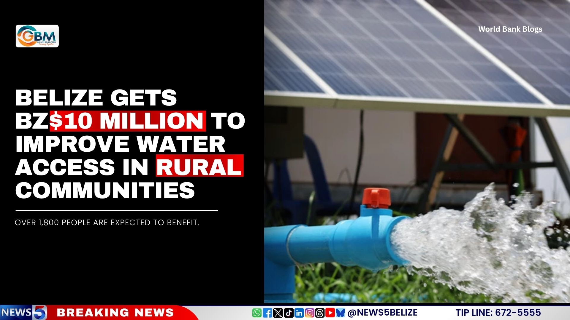 Belize Gets BZ$10 Million to Improve Water Access in Rural Communities