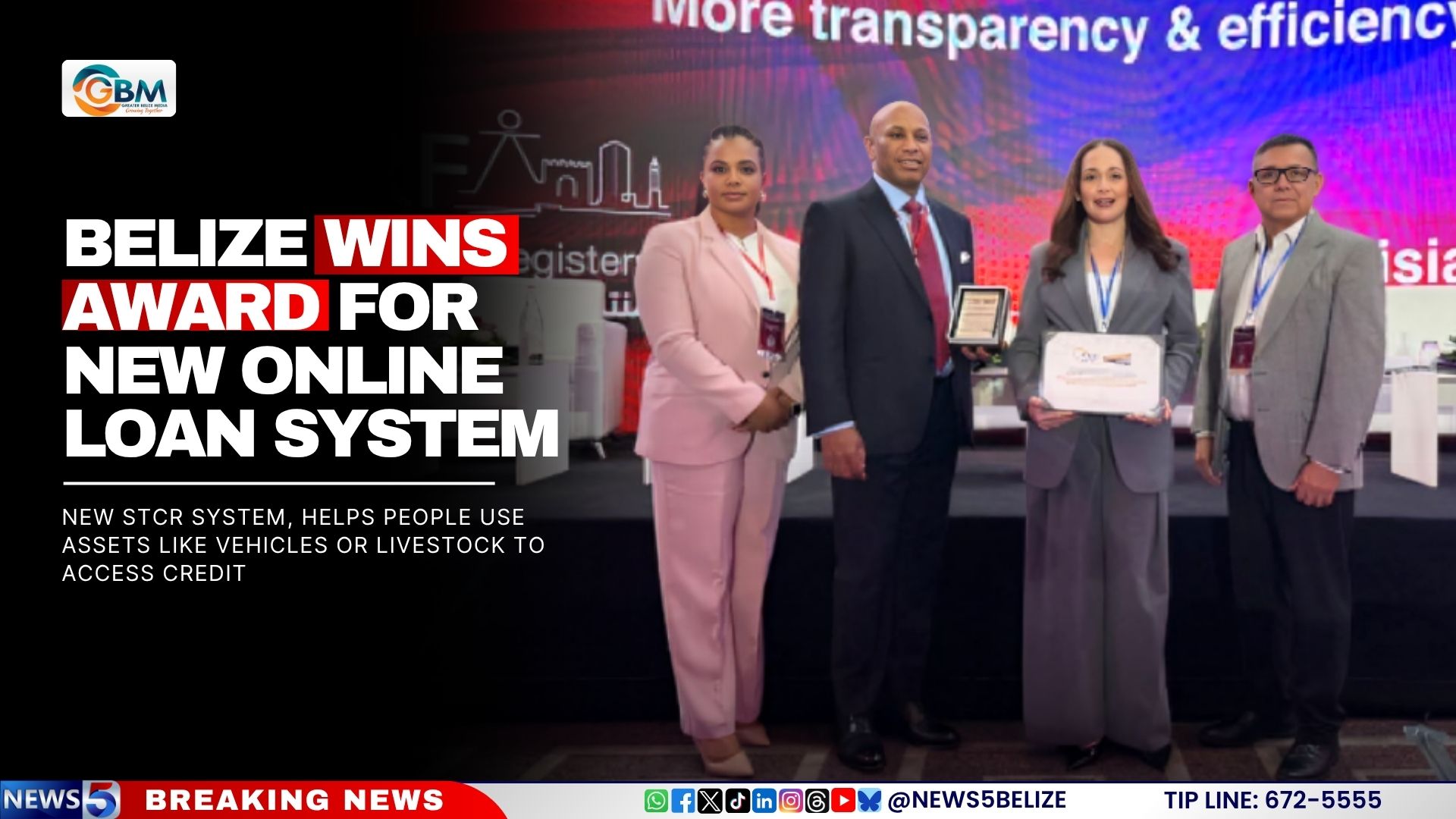 Belize Wins Award for New Online Loan System
