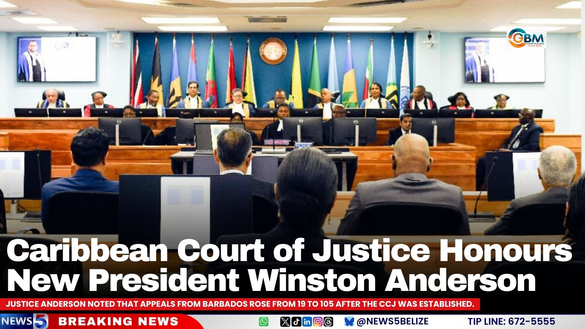 Caribbean Court of Justice Honours New President Winston Anderson