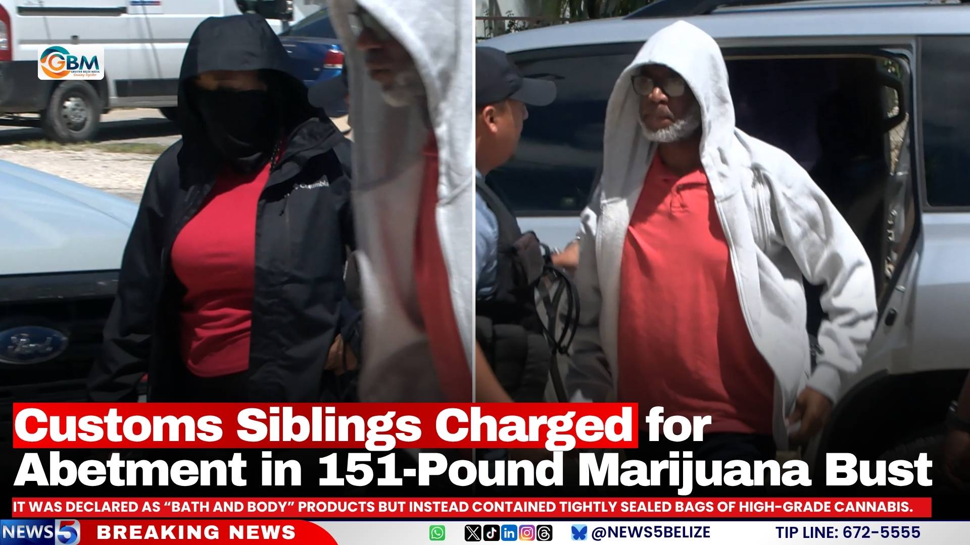 Customs Siblings Charged for Abetment in 151-Pound Marijuana Bust