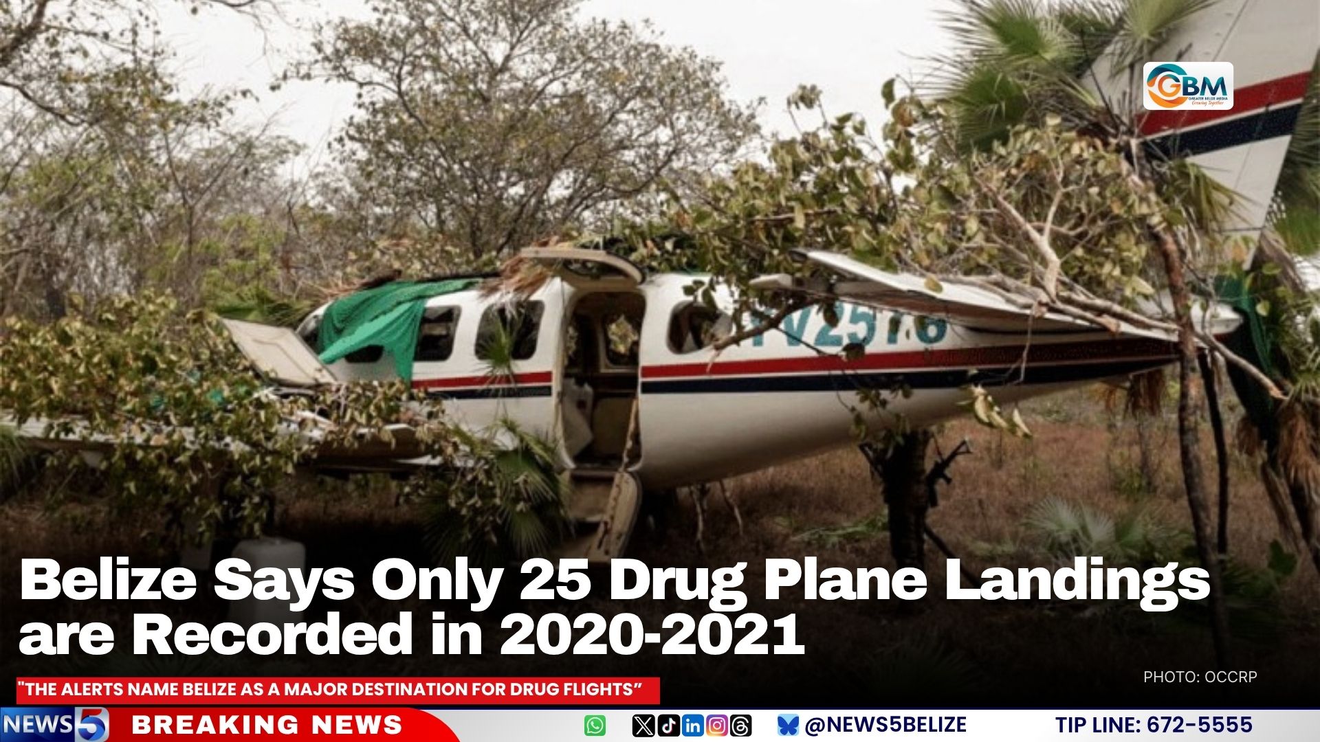 Belize Says Only 25 Drug Plane Landings are Recorded in 2020-2021