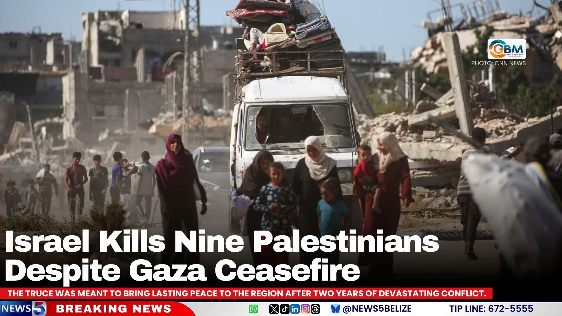 Israel Kills Nine Palestinians Despite Gaza Ceasefire