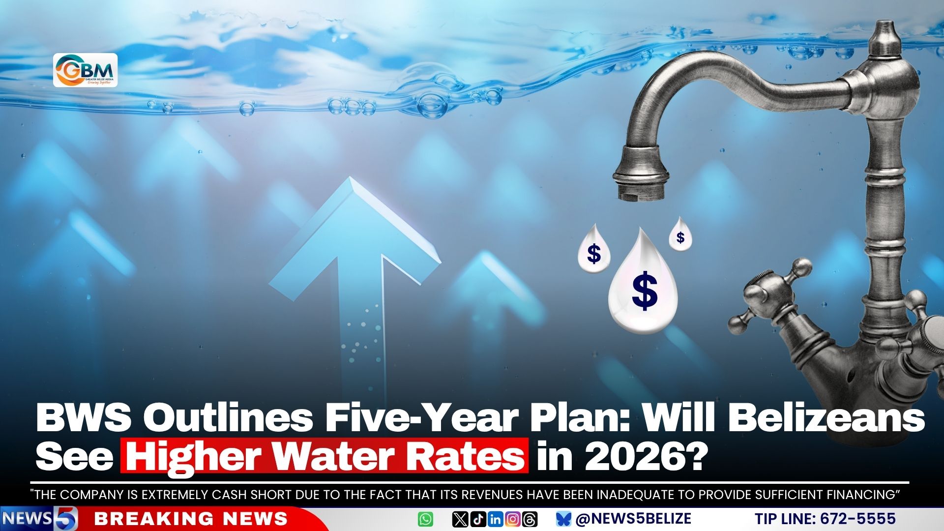 BWS Outlines Five-Year Plan: Will Belizeans See Higher Water Rates in 2026?