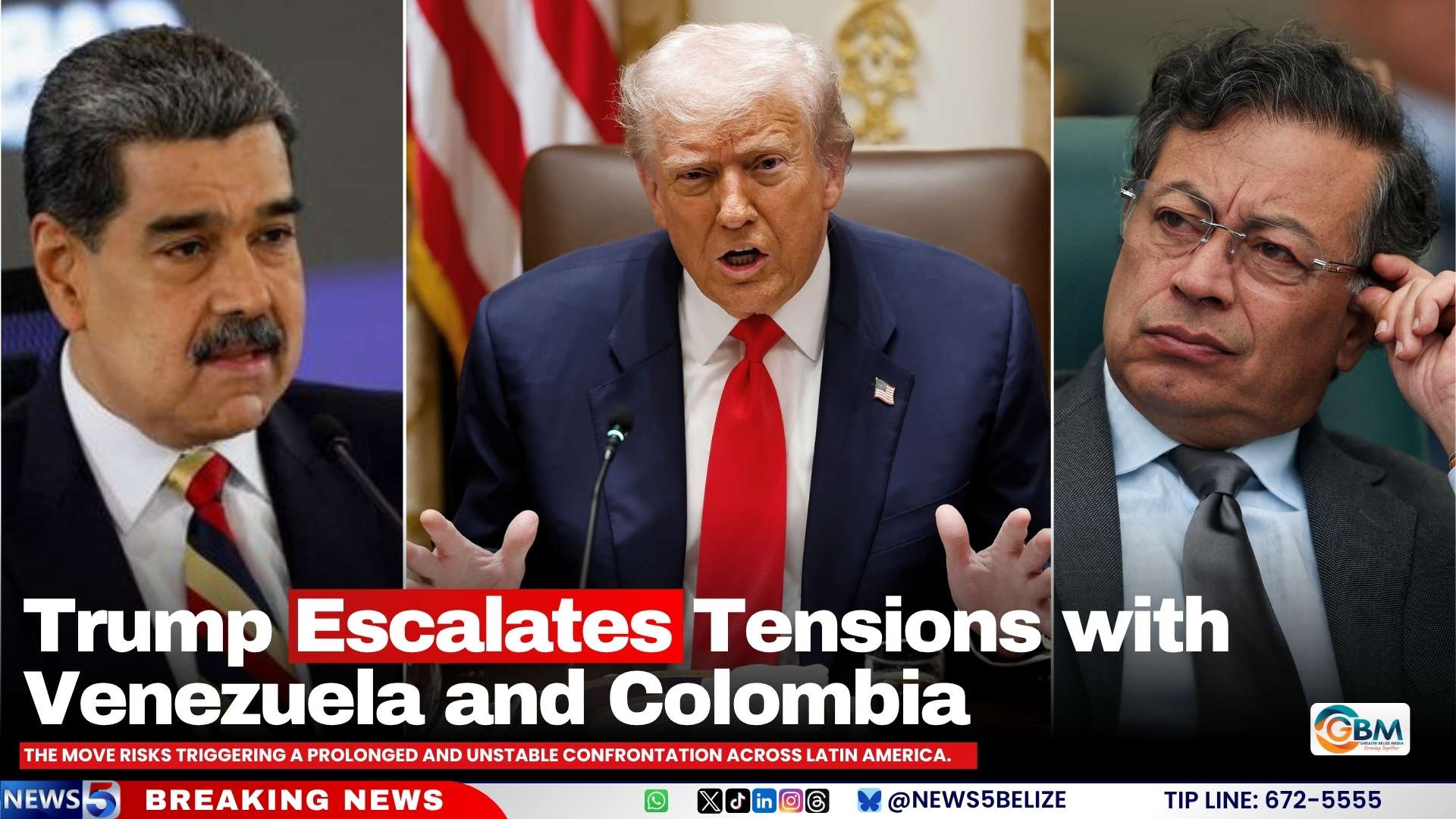 Trump Escalates Tensions with Venezuela and Colombia