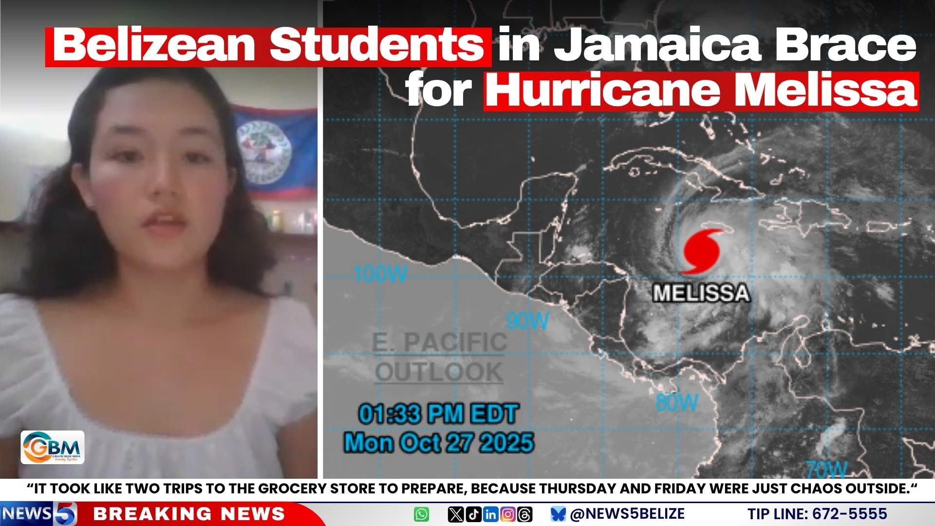 Belizean Students in Jamaica Brace for Hurricane Melissa