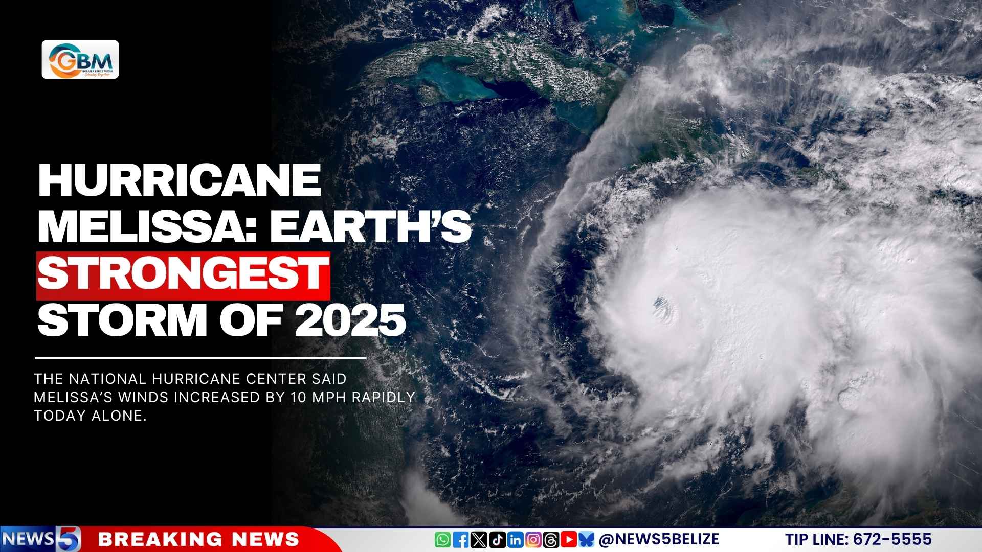 Hurricane Melissa: Earth’s Strongest Storm of 2025