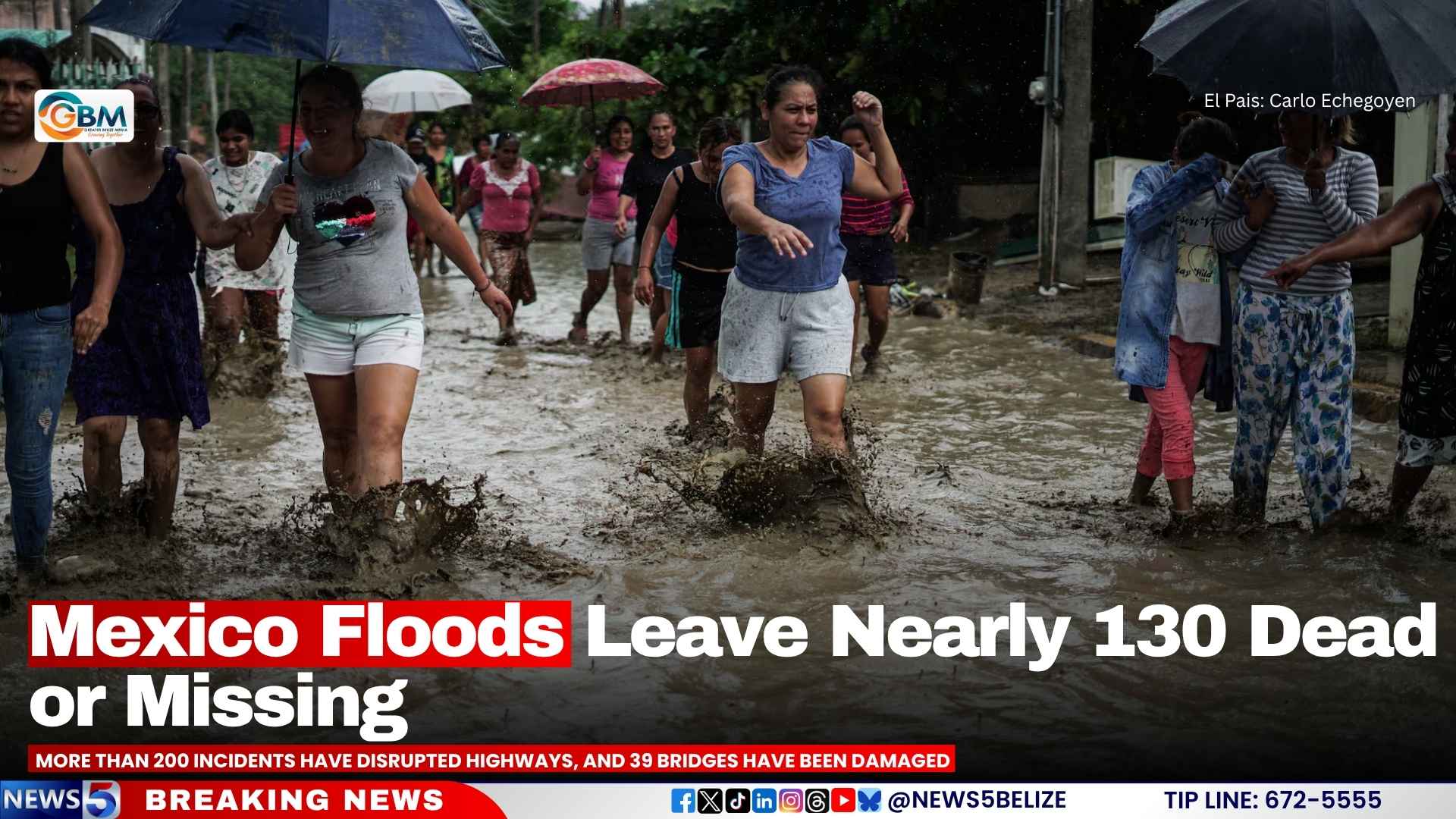 Mexico Floods Leave Nearly 130 Dead or Missing
