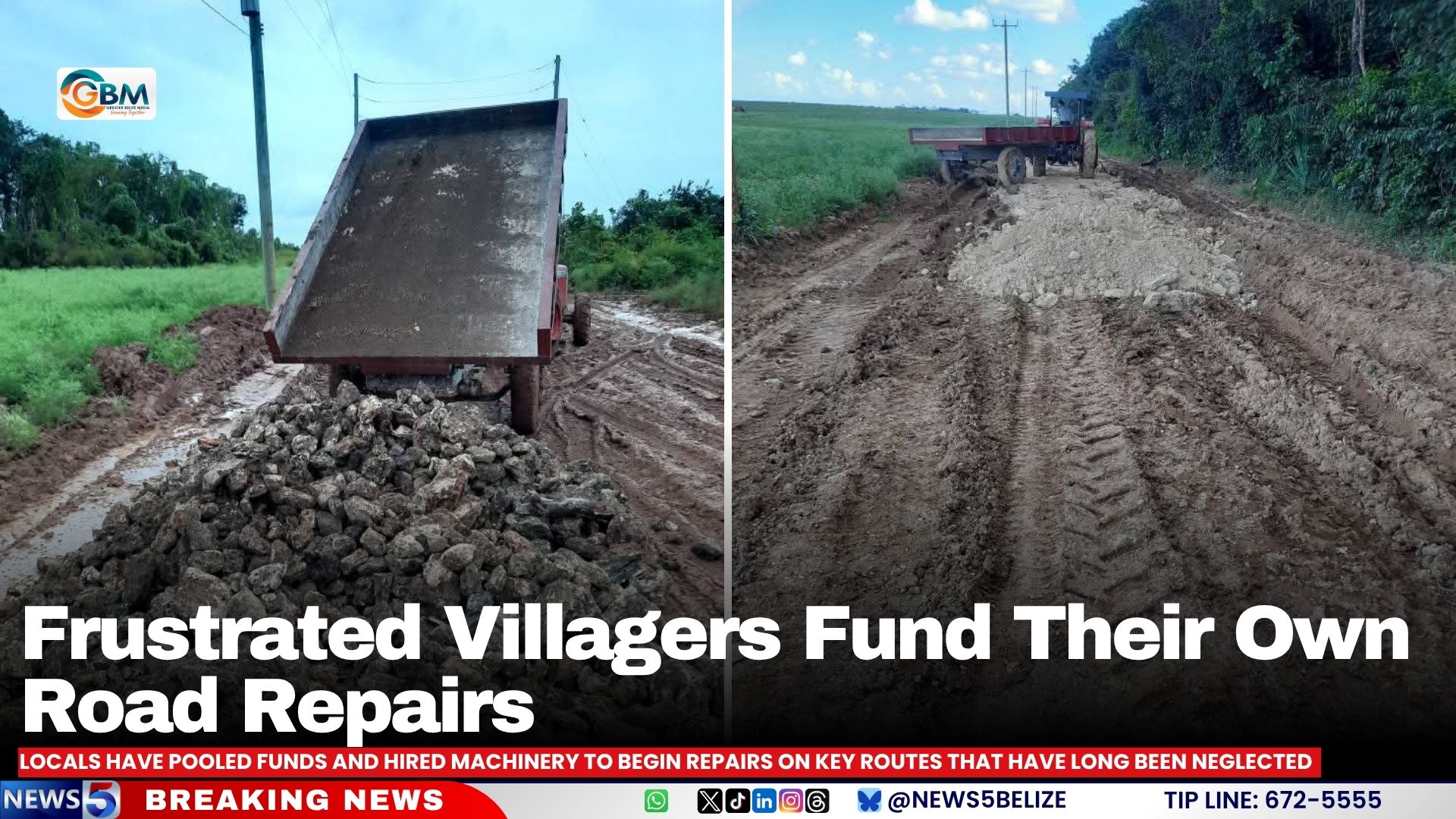 Frustrated Villagers Fund Their Own Road Repairs