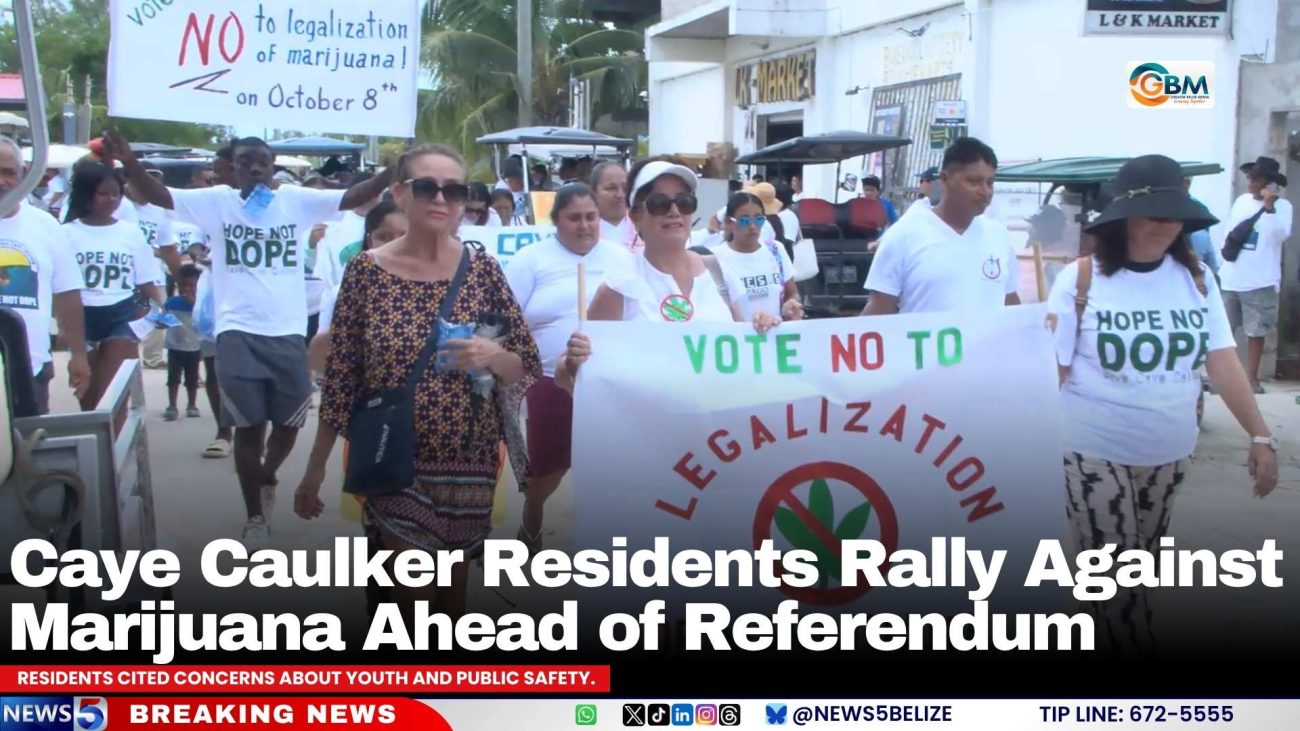 Caye Caulker Residents Rally Against Marijuana Ahead of Referendum