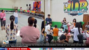 Volunteers helped guide families through the distribution process