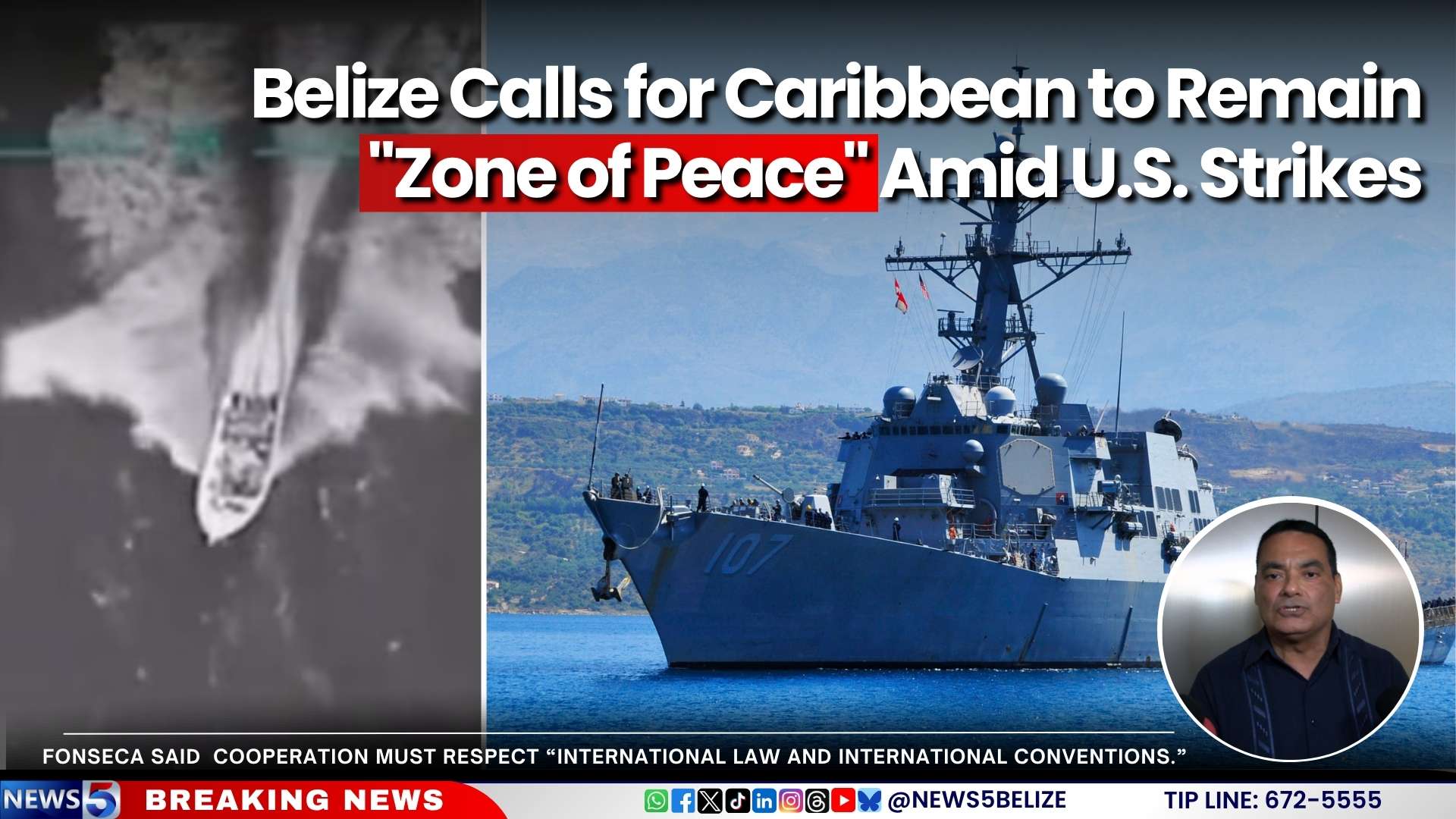 Belize Calls for Caribbean to Remain "Zone of Peace" Amid U.S. Strikes