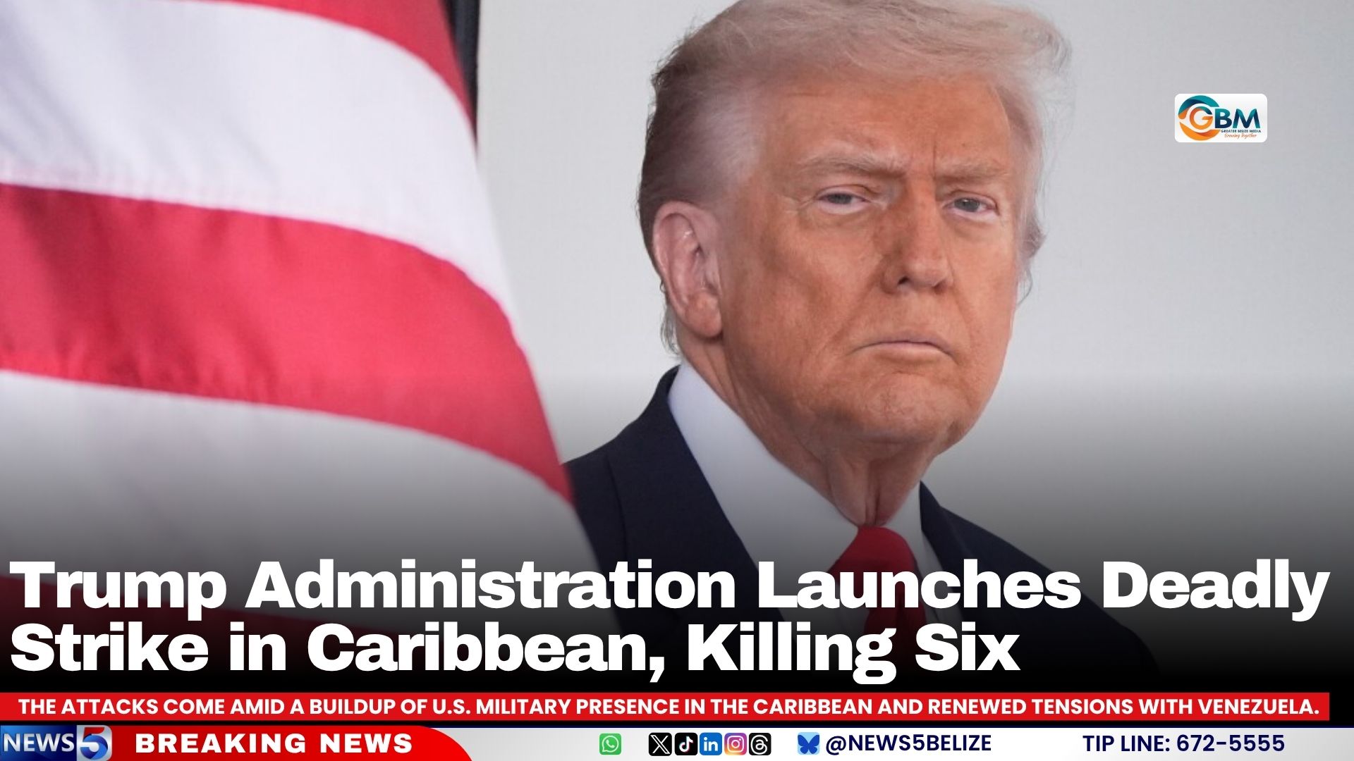 Trump Administration Launches Deadly Strike in Caribbean, Killing Six