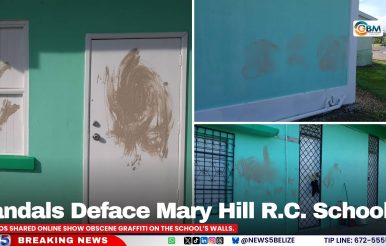 Vandals Deface Mary Hill R.C. School in Corozal