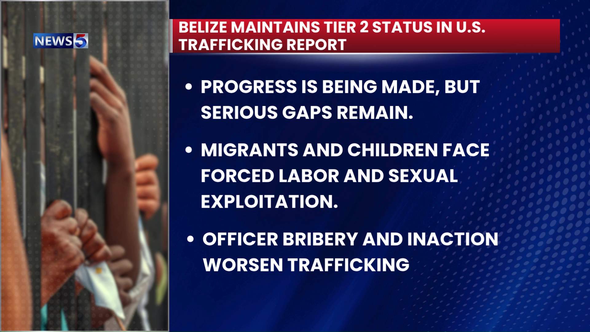 Belize Maintains Tier 2 Status in U.S. Trafficking Report