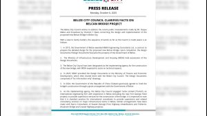 Belize City Council Sets Record Straight on Belcan Bridge
