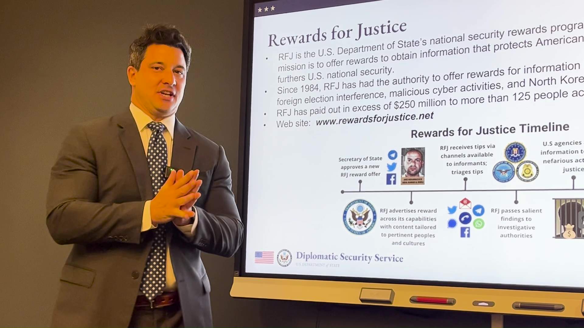 U.S. Promotes Rewards for Justice Program