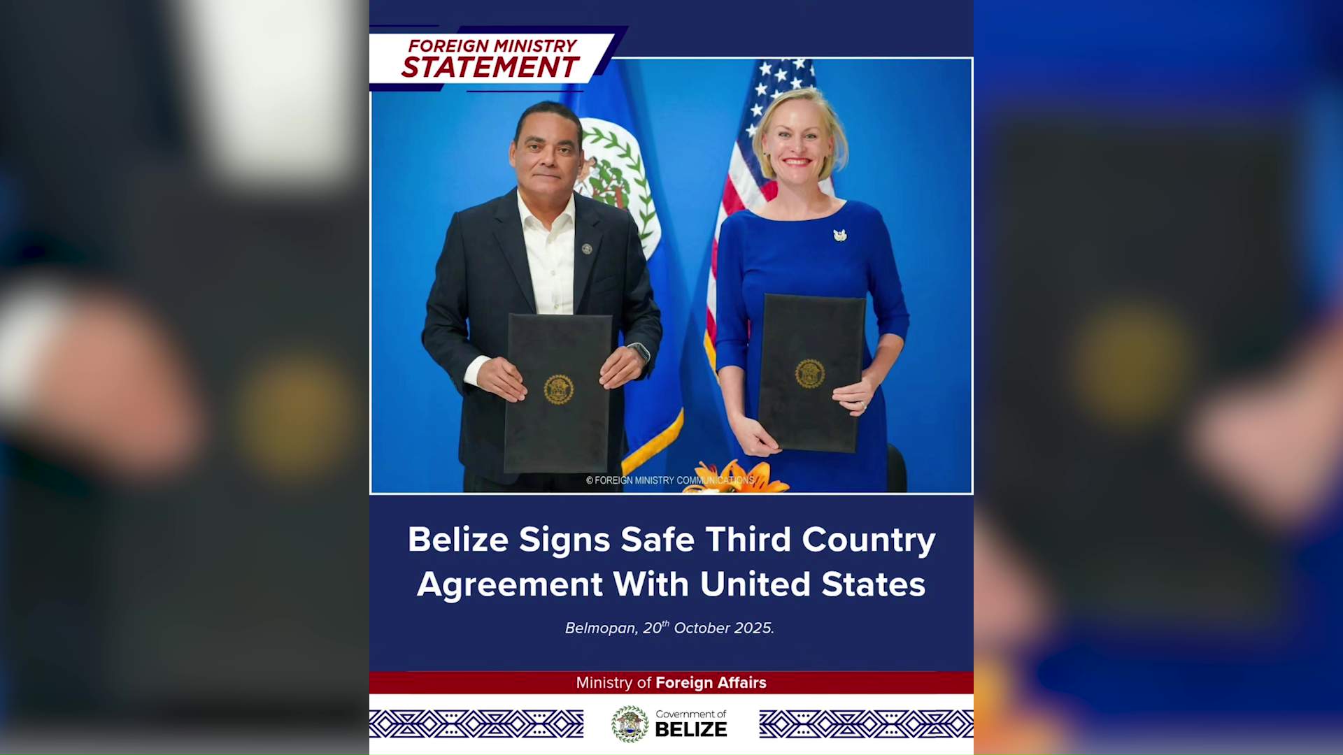 Belize is a Third Safe; U.S. Agreement Targets Asylum Transfers