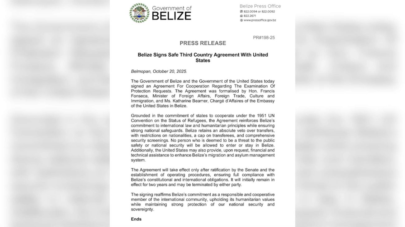 Two-Year Refugee Deal Raises Questions About Belize-U.S. Relations