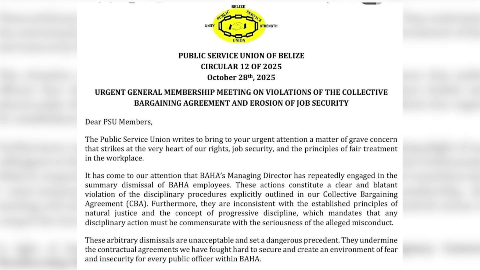 Union Accuses BAHA of Breaking Labor Rules After Two Firings  