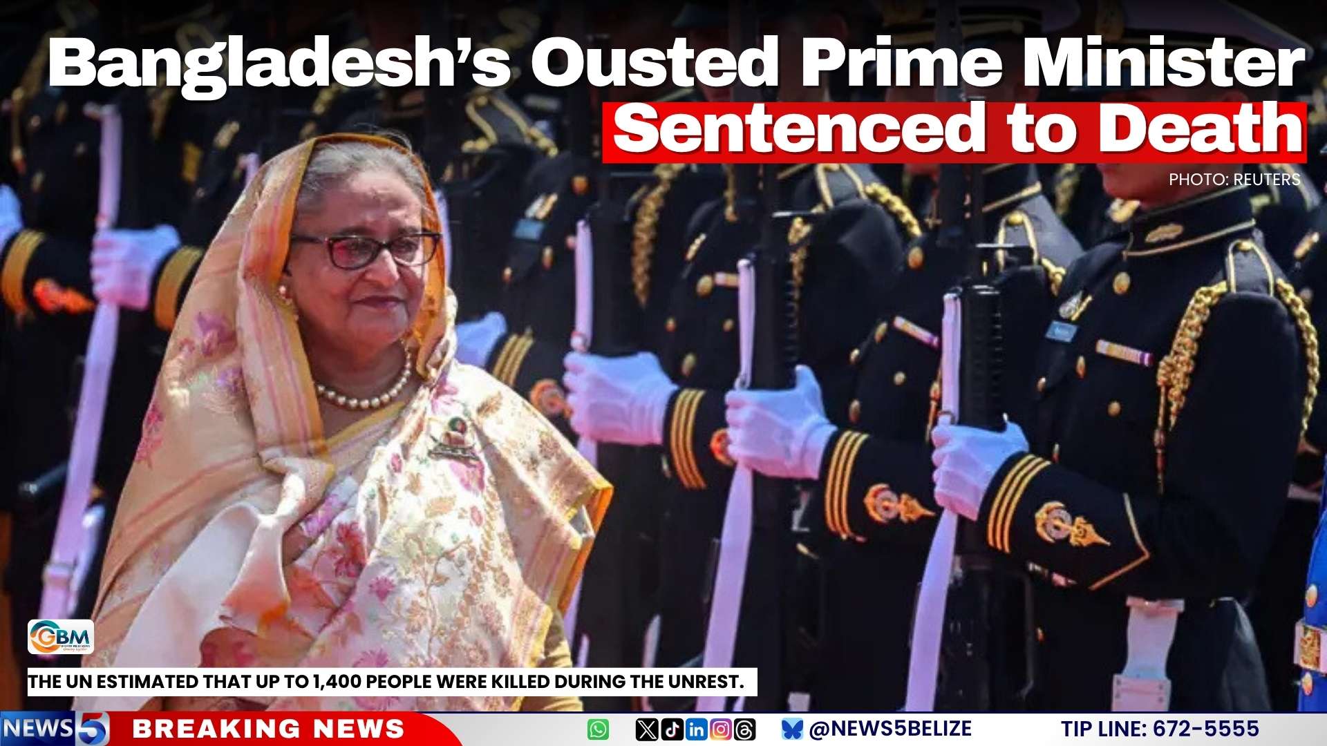 Bangladesh’s Ousted Prime Minister Sentenced to Death