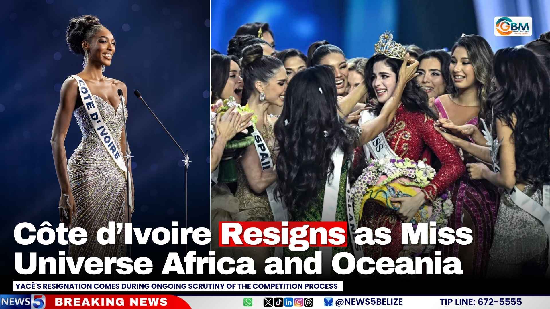 Côte d’Ivoire Resigns as Miss Universe Africa and Oceania