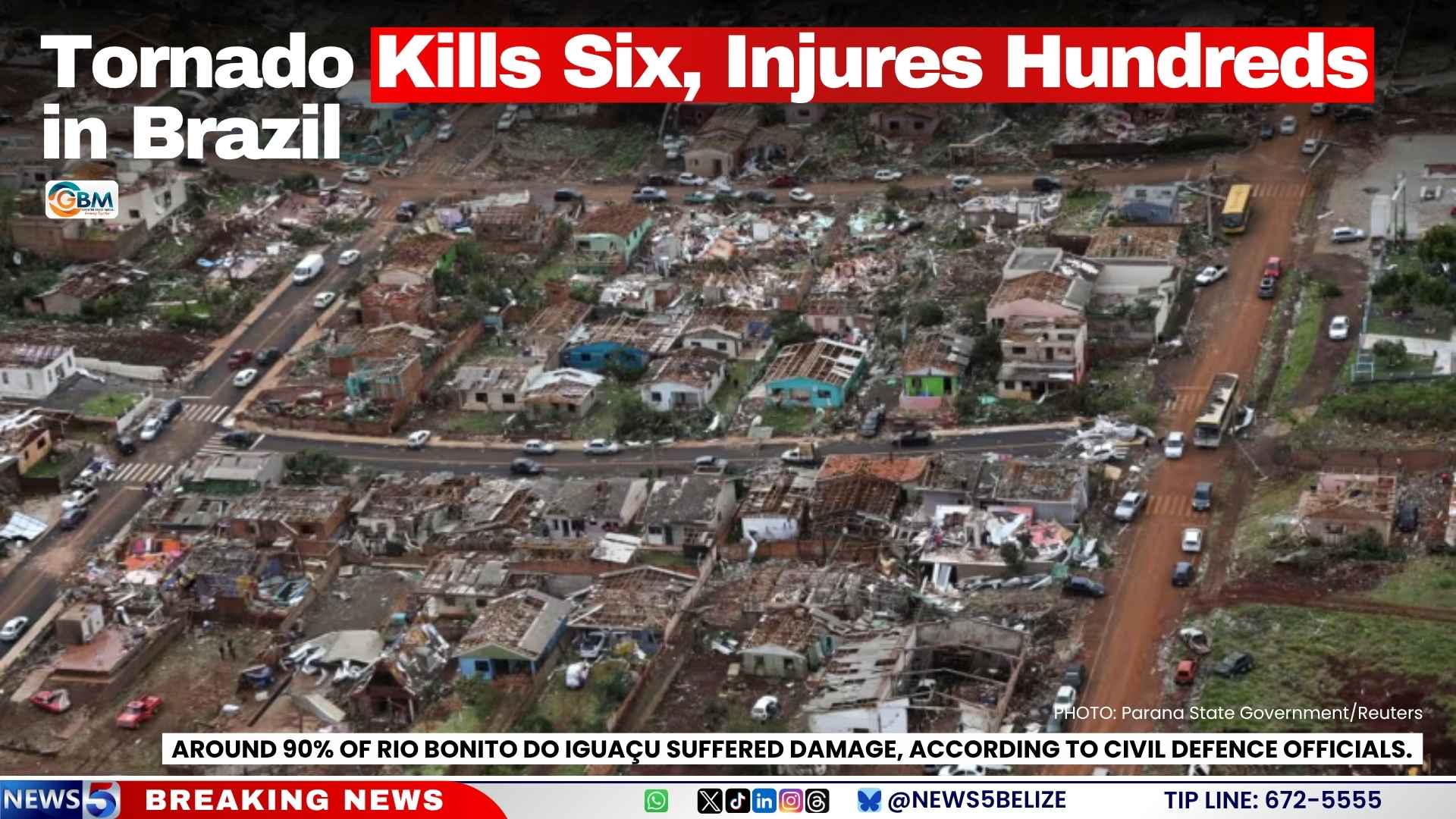 Tornado Kills Six, Injures Hundreds in Brazil