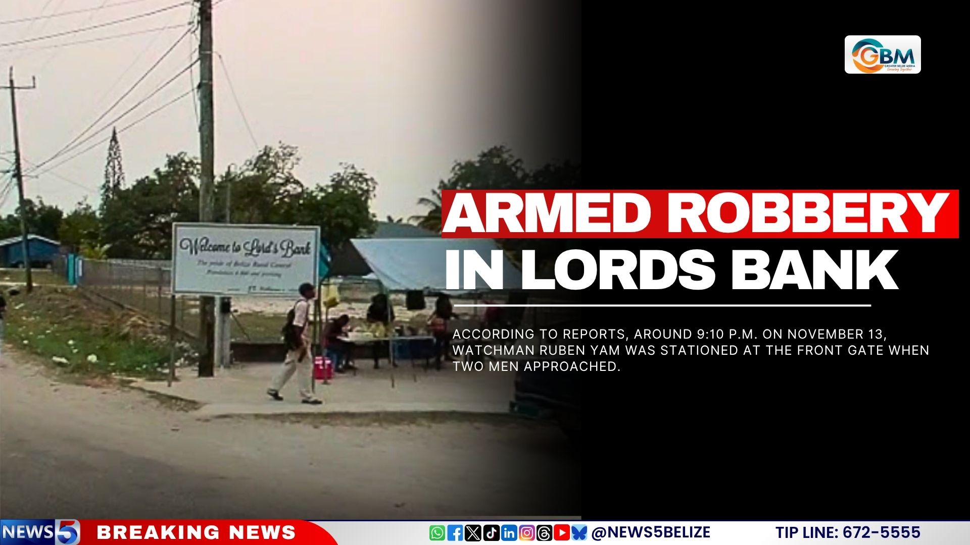 Armed Robbery in Lords Bank