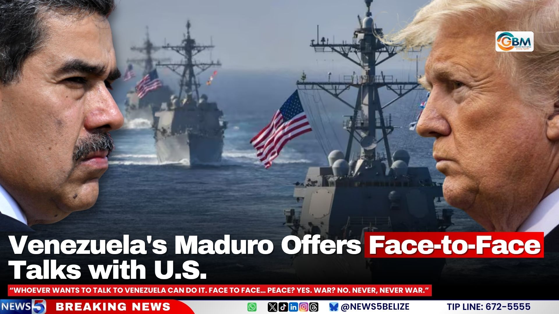 Venezuela's Maduro Offers Face-to-Face Talks with U.S.