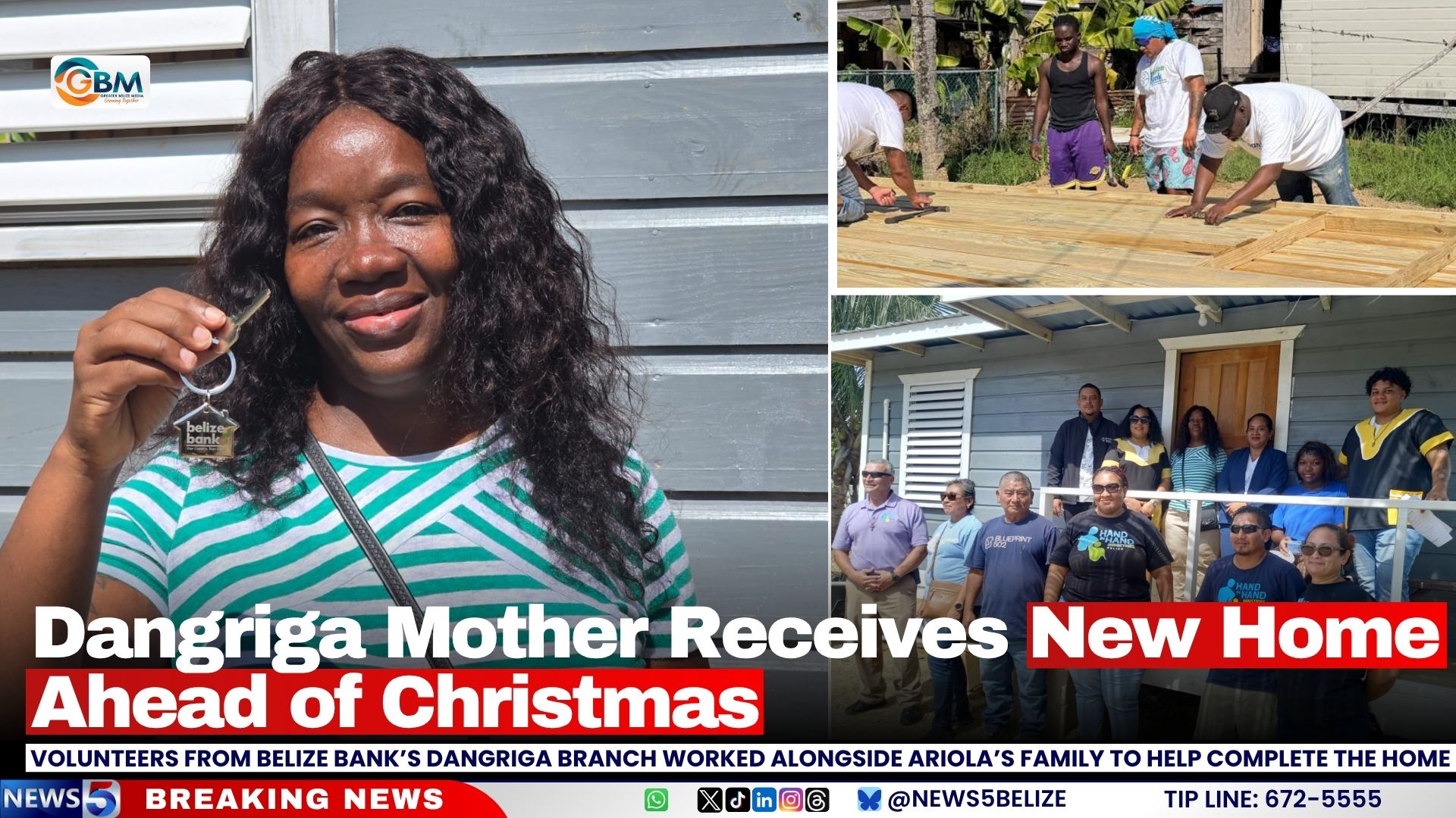 Dangriga Mother Receives New Home Ahead of Christmas