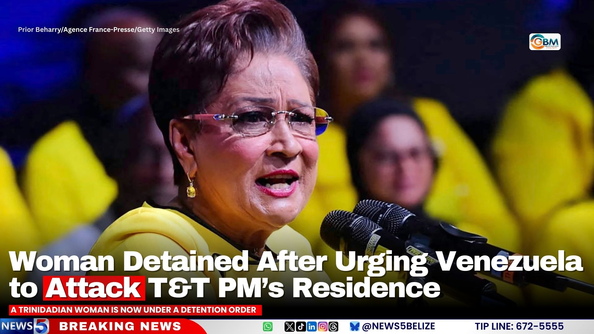 Woman Detained After Urging Venezuela to Attack T&T PM’s Residence