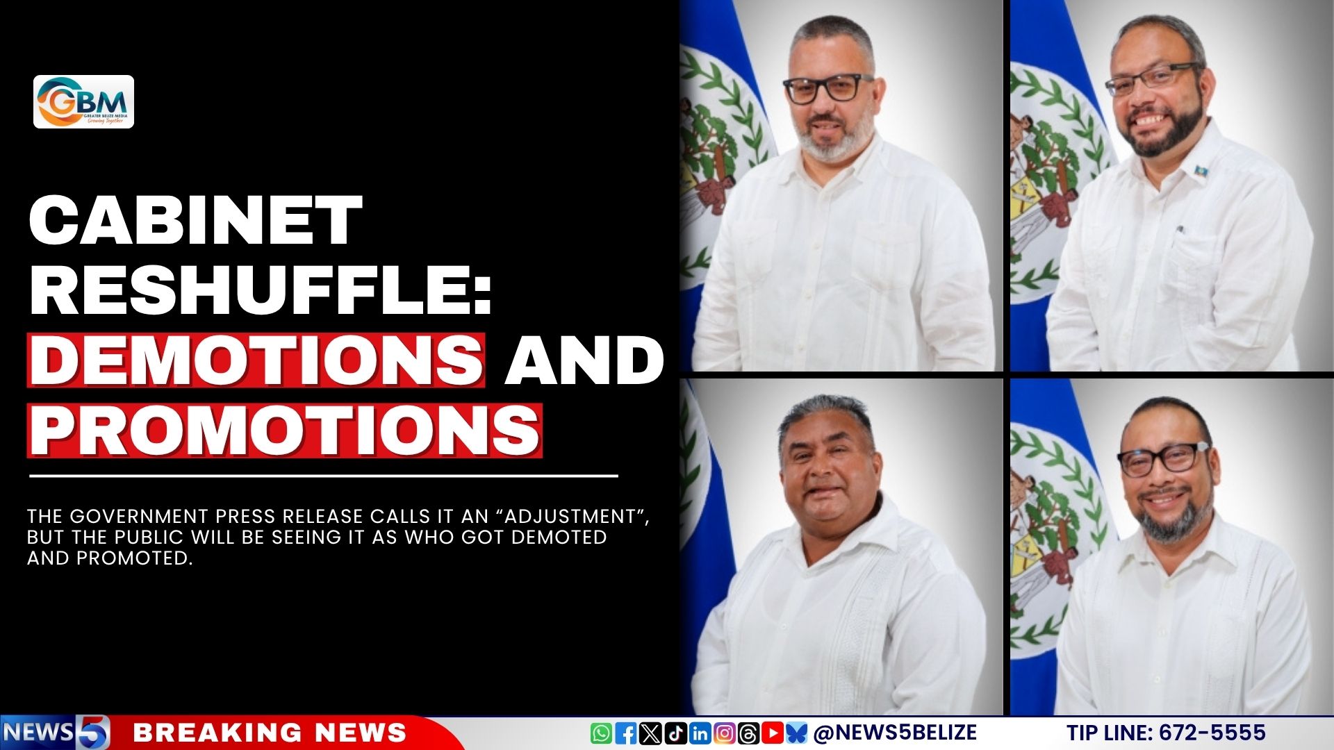 Cabinet Reshuffle: Demotions and Promotions