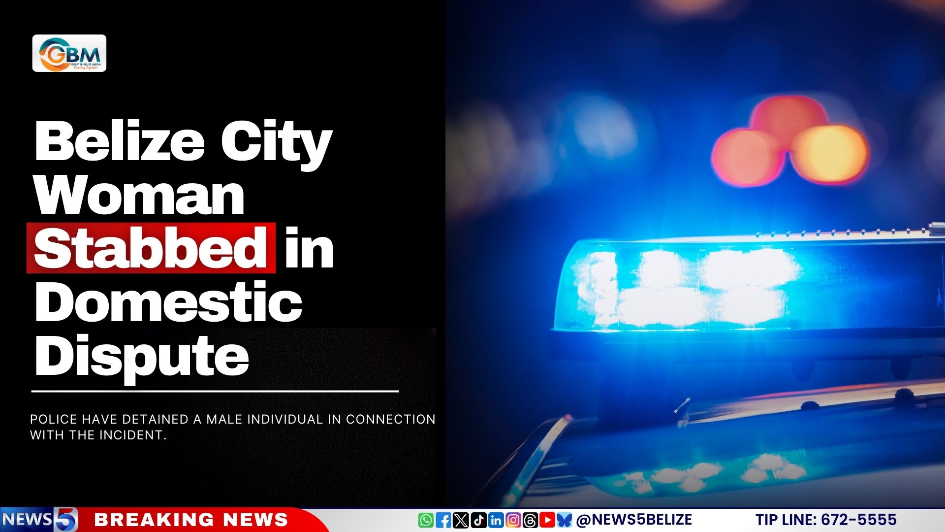 Belize City Woman Stabbed in Domestic Dispute