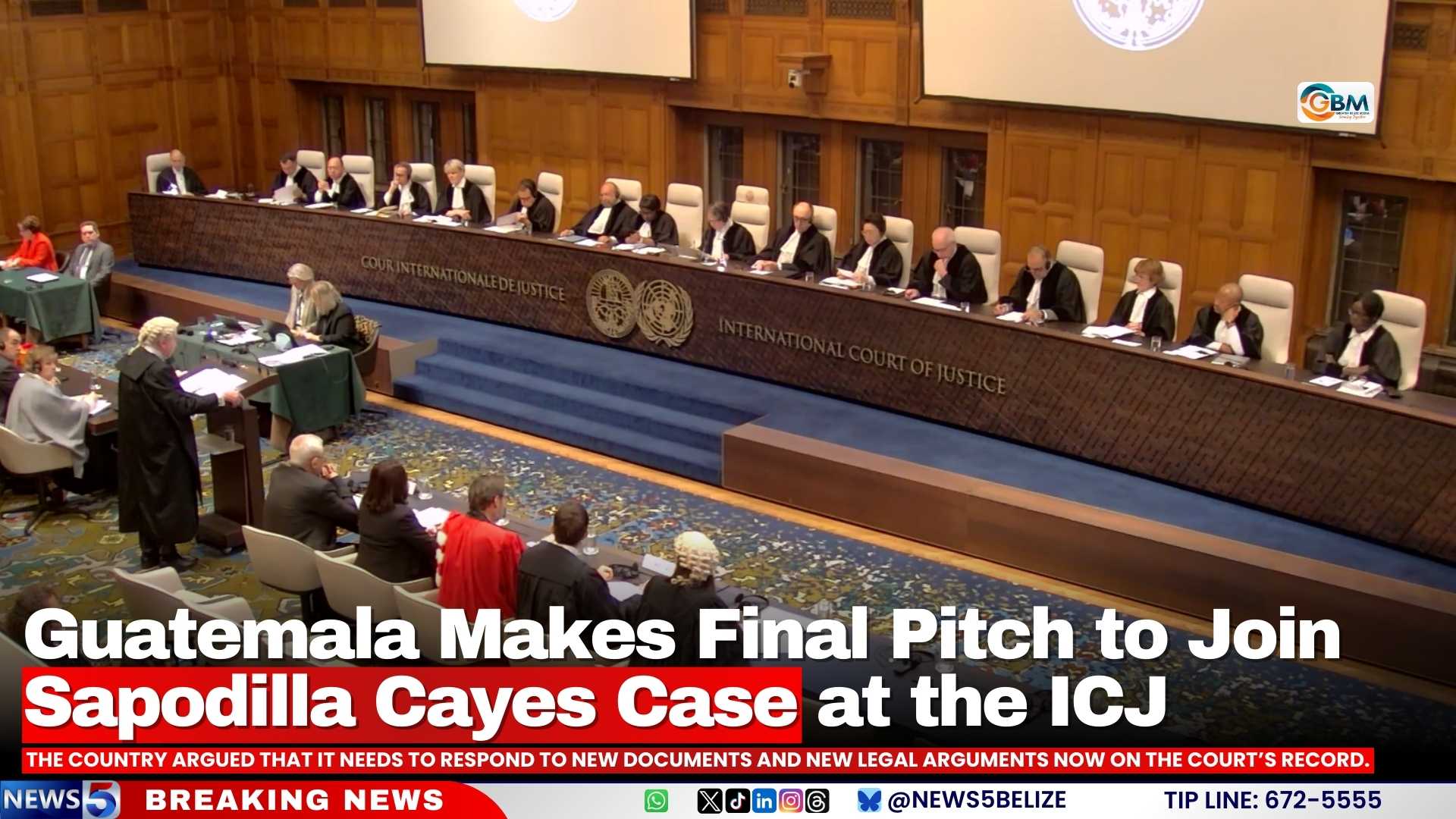 Guatemala Makes Final Pitch to Join Sapodilla Cayes Case at the ICJ