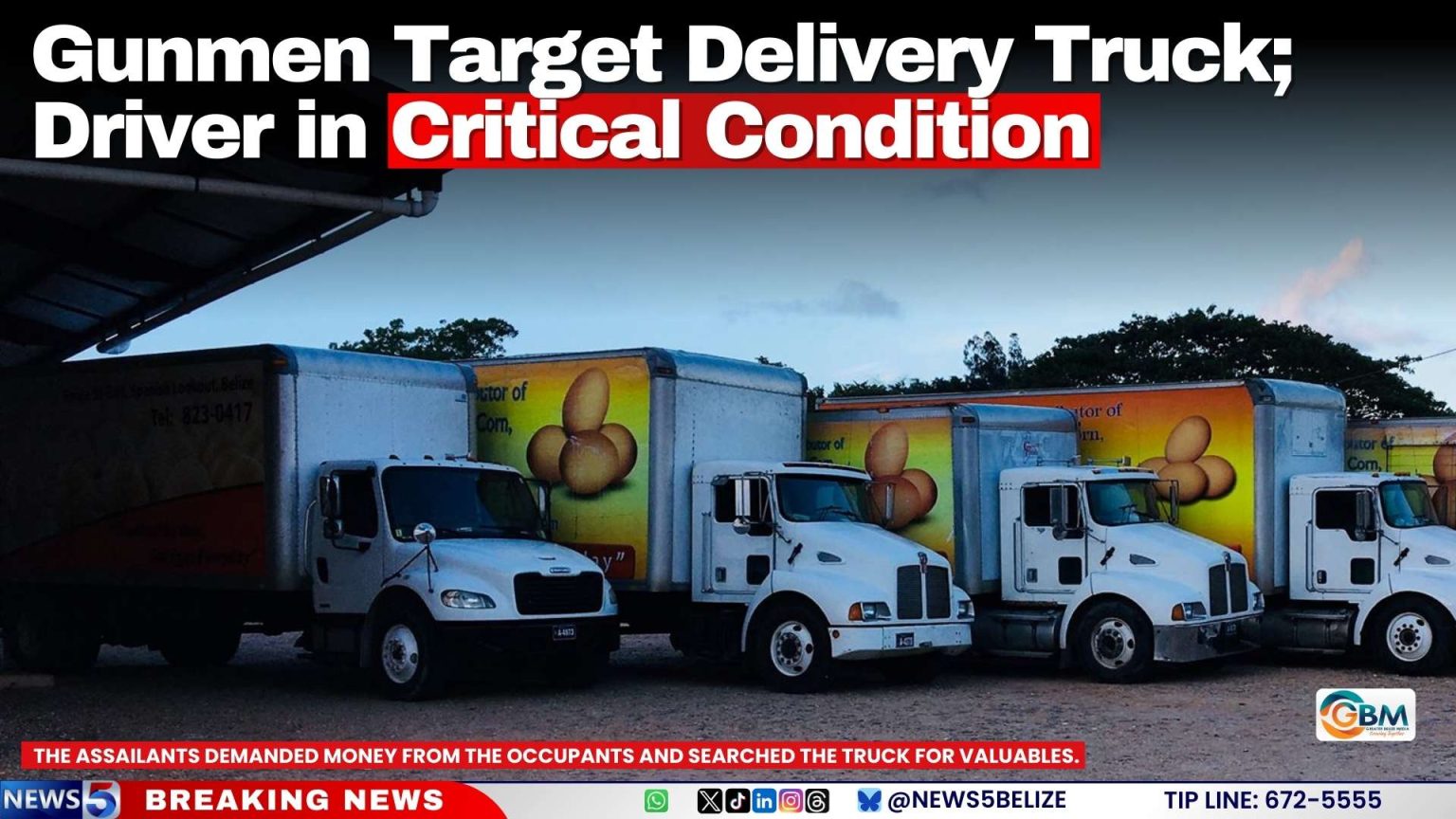 Bulize Target Gunmen Target Delivery Truck; Driver in Critical Condition | Greater ...