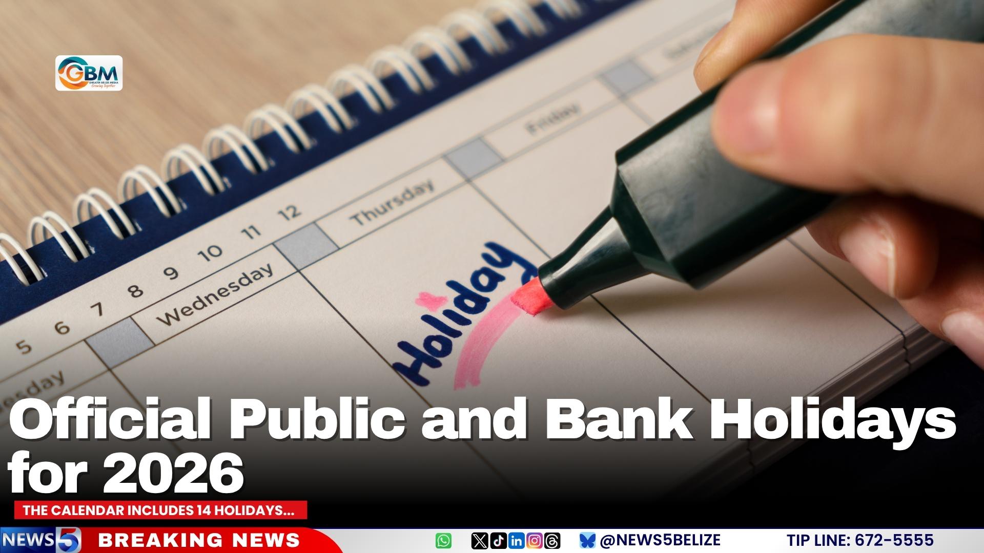 Official Public and Bank Holidays for 2026