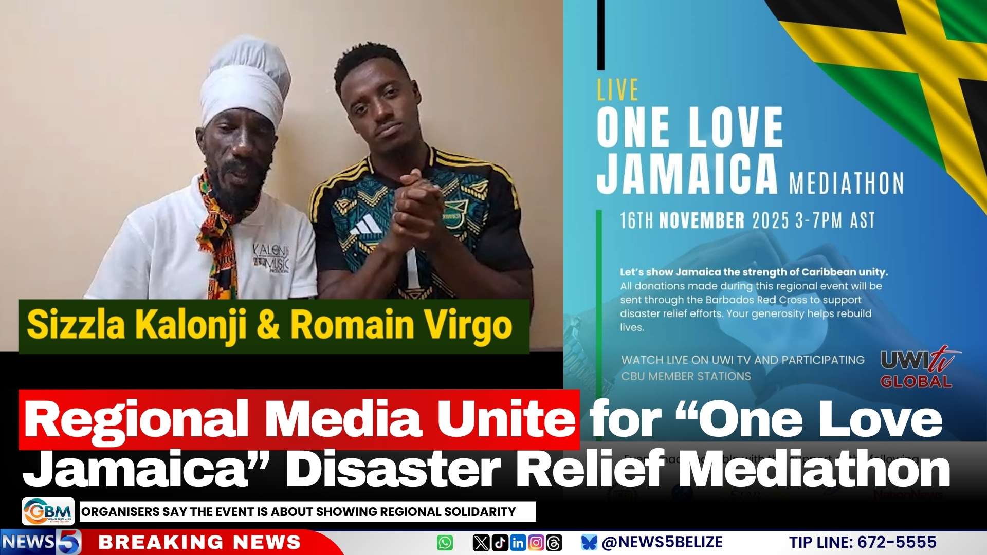 Regional Media Unite for “One Love Jamaica” Disaster Relief Mediathon