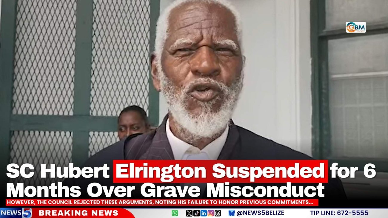 SC Hubert Elrington Suspended for 6 Months Over Grave Misconduct