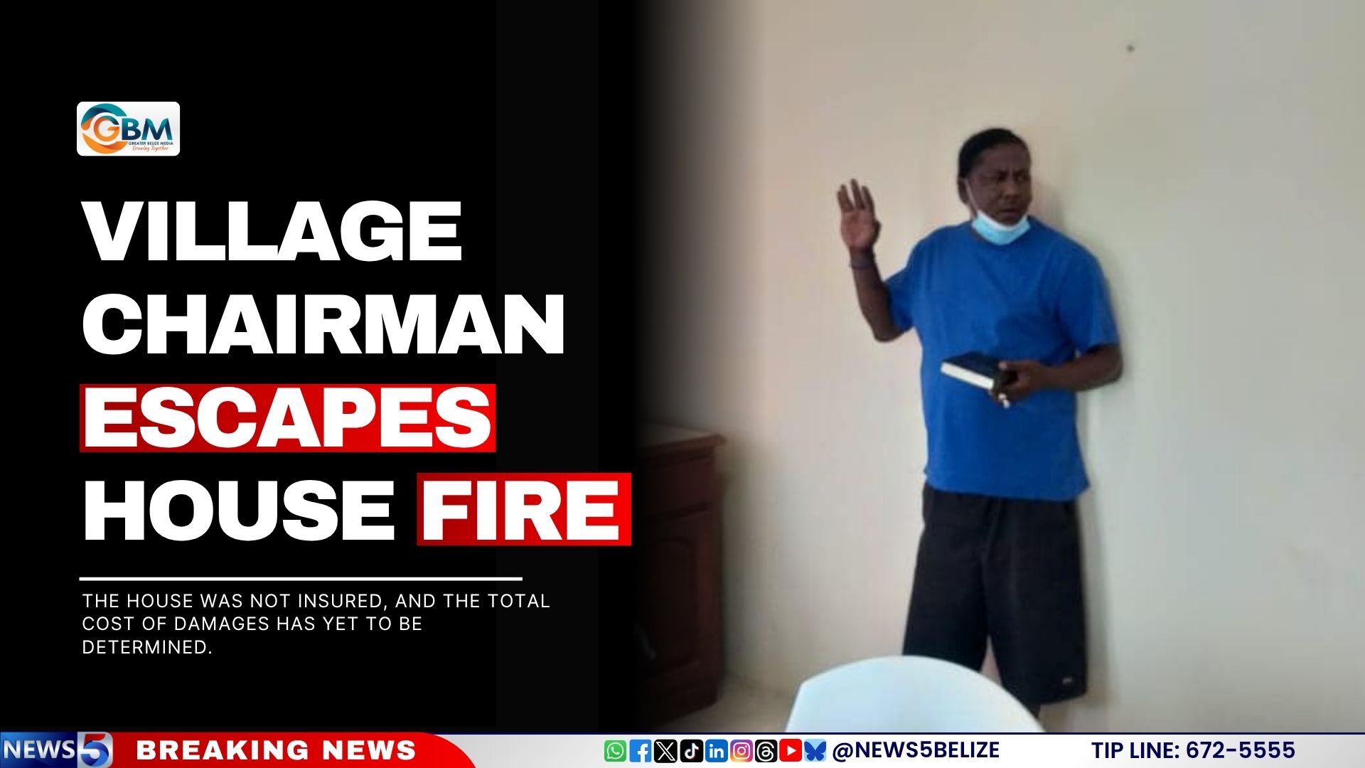 Village Chairman Escapes House Fire