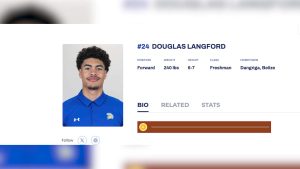 Douglas Langford Makes NCAA Division I Debut