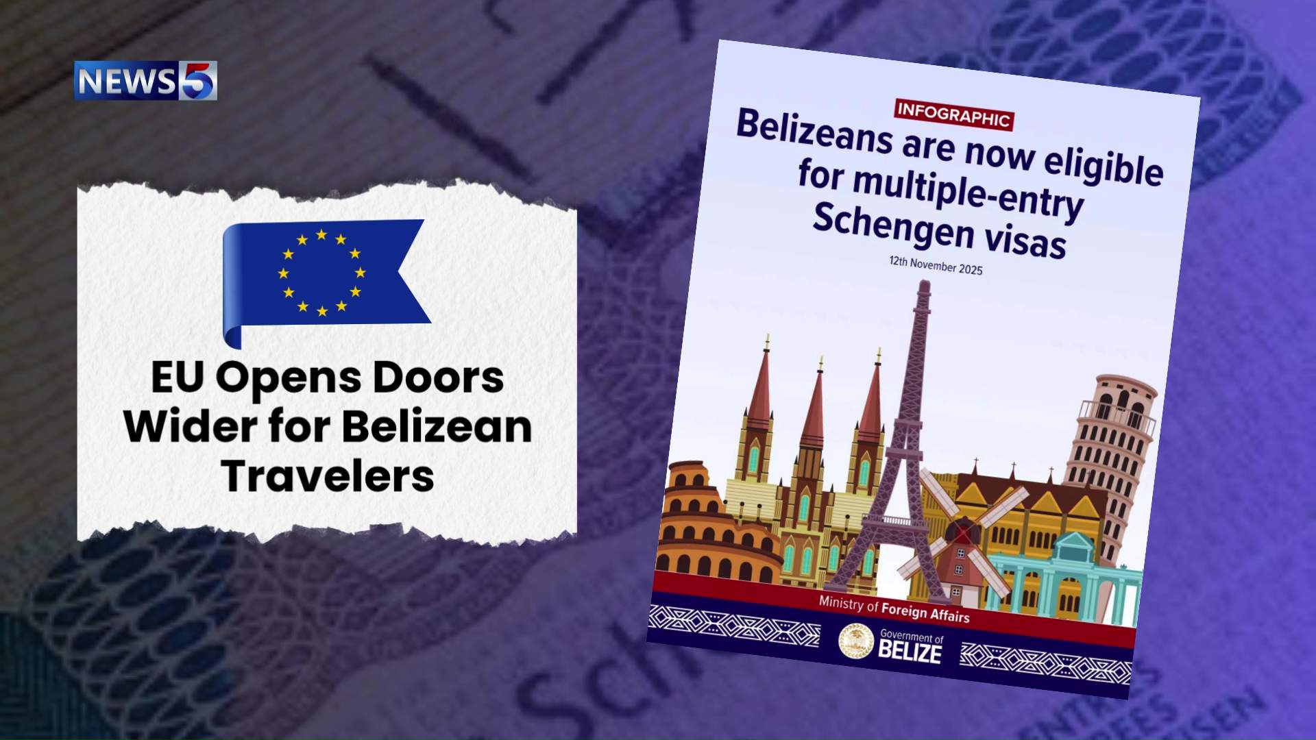 Five-Year Schengen Visas Now Available to Belizeans
