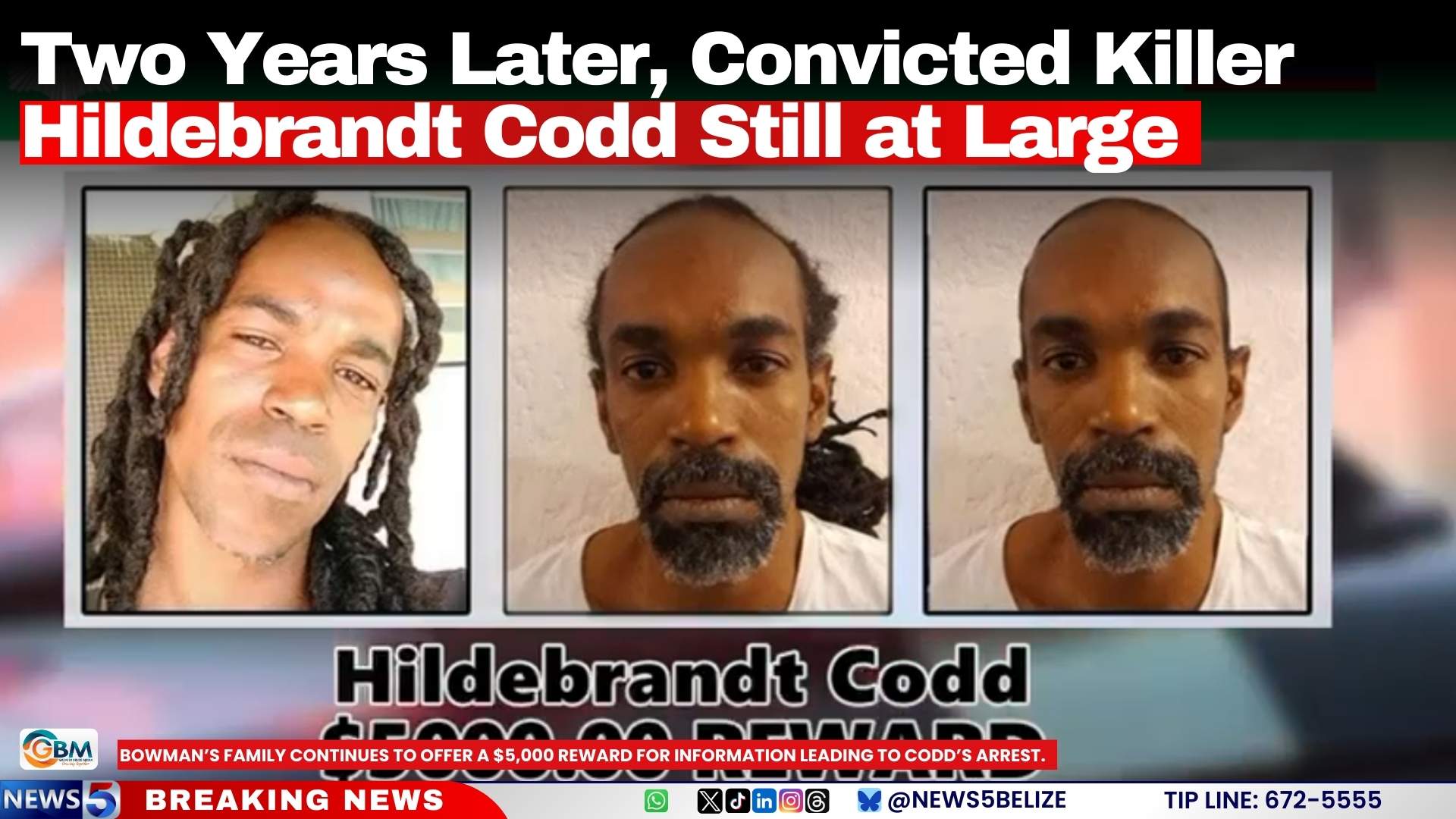 Two Years Later, Convicted Killer Hildebrandt Codd Still at Large