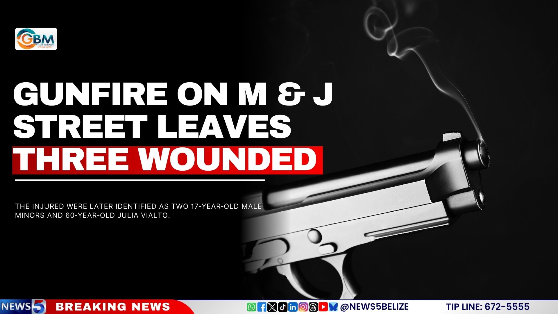 Gunfire on M & J Street Leaves Three Wounded